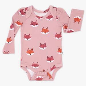 Little Sleepies Fox Tracks Puff Sleeve Bodysuit
